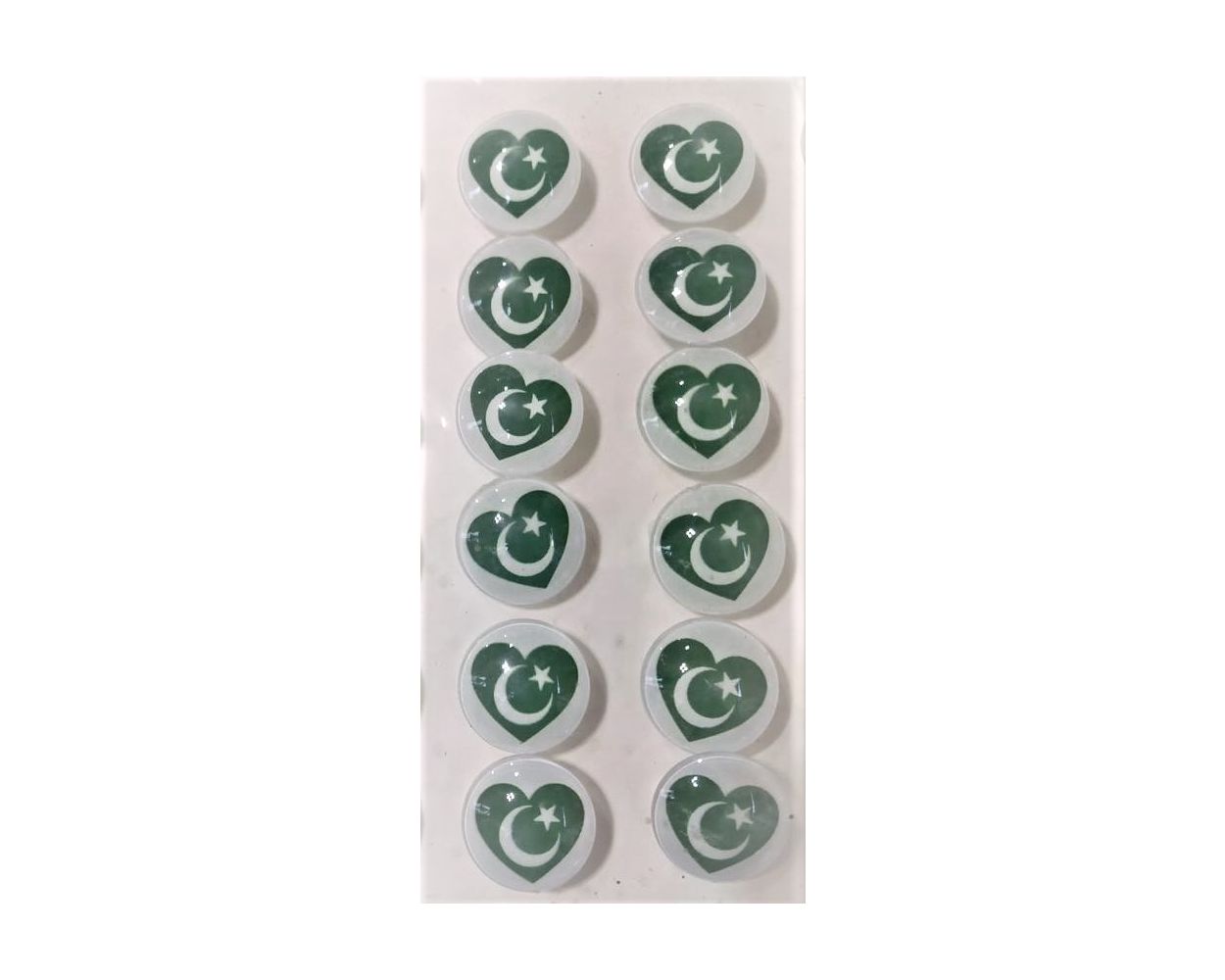 Azaadi Heart Badge 1pc
