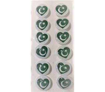 Azaadi Heart Badge 1pc